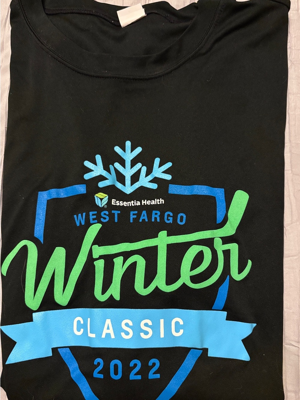 Essentia Health West Fargo Winter Classic 2022 Tee - Black/Blue/Green